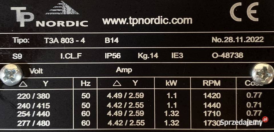 motoreduktor przekładnia 11kW 79obr 3fazowy