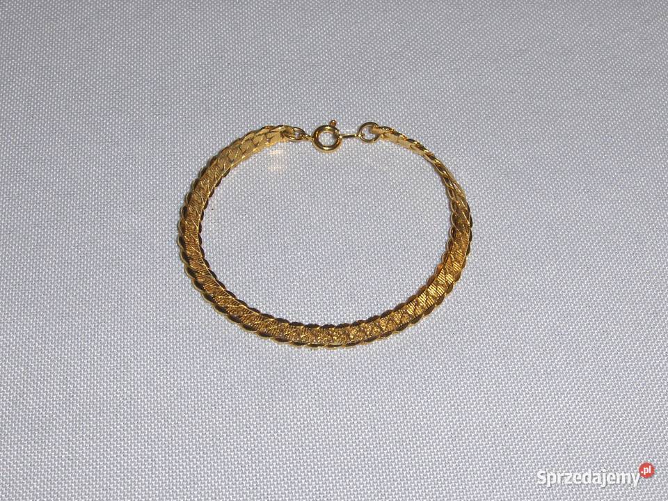 Pozłacana bransoletka Unisex 185 Bransoletki Łódź sprzedam