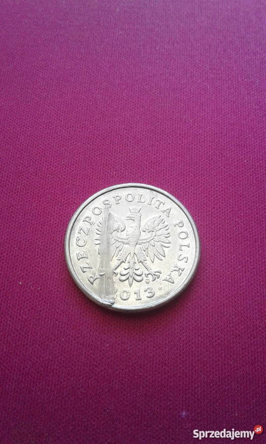 1 złoty 2013 r Destrukt z mennicy Konin