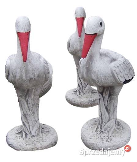 FIGURKA OGRODOWA betonowa rzeźba BOCIAN mały