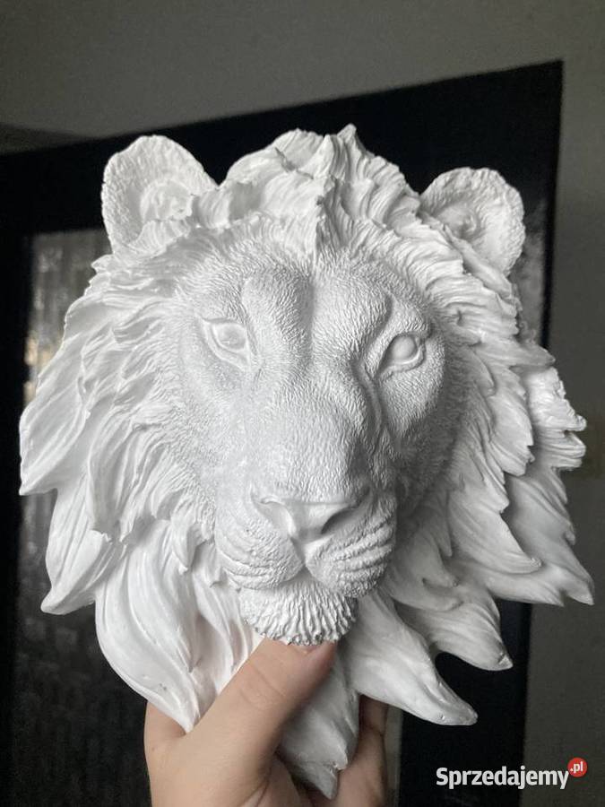 Figurka dekoracja głowa lwa z gipsu na ścianę opolskie Kędzierzyn-Koźle