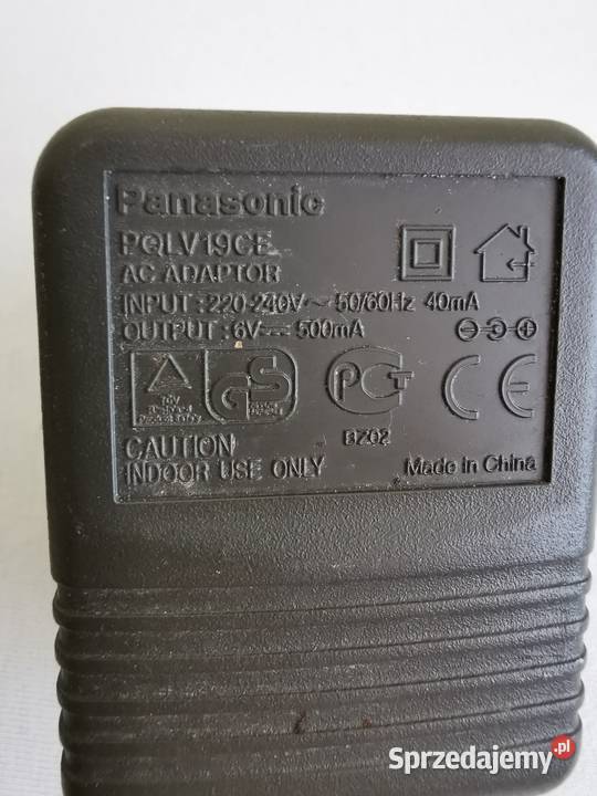Zasilacz Panasonic PQLV19CE 6V 500mA Puławy sprzedam