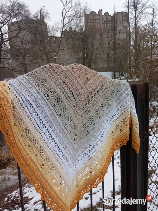 Chusta szydełkowa rękodzieło Dla kobiet Drzewica