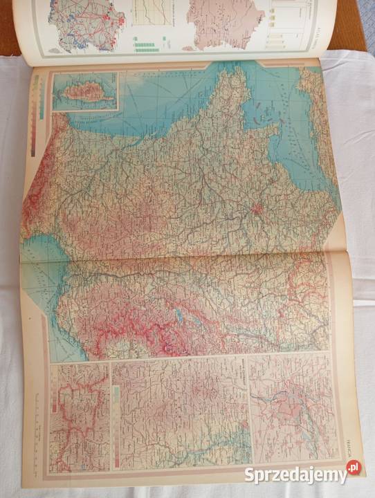 ATLAS ŚWIATA 1962 PWN duży opolskie