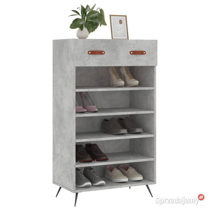Szafka na buty szarość betonu 60x35x105 WM829584 Warszawa