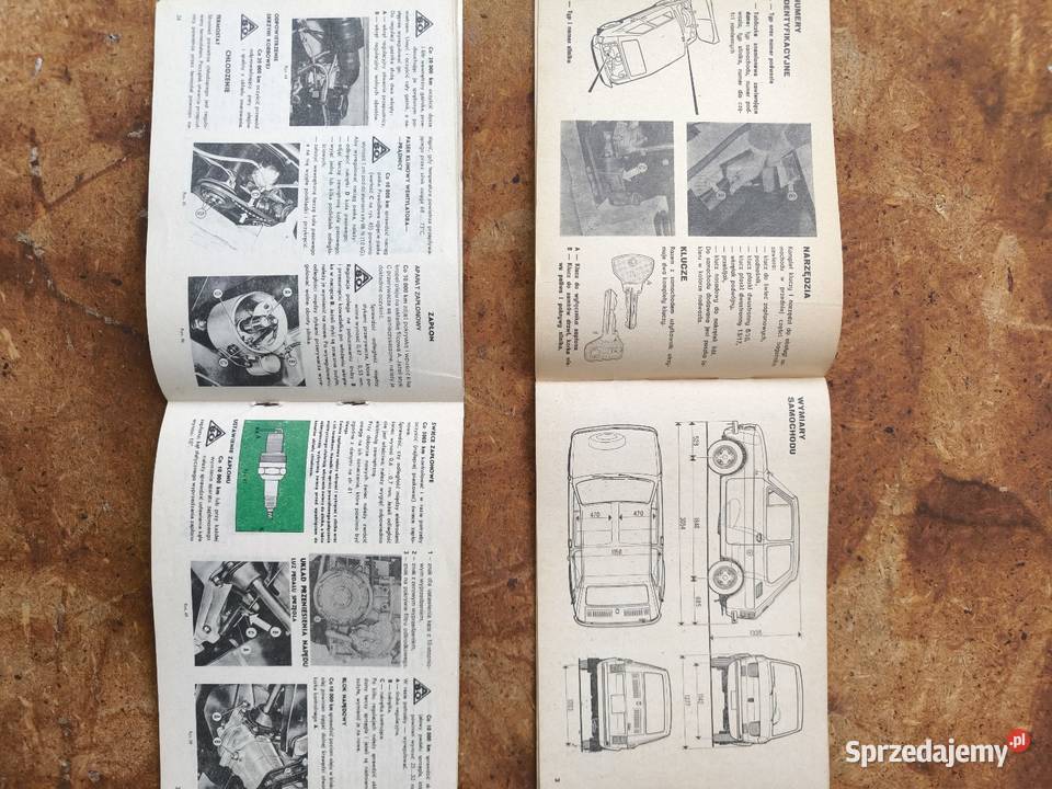 Instrukcja obsługi fiat 126p plus schematy Radomsko sprzedam
