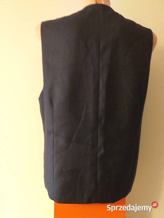 Kamizelka Czarna 5 Guzików 2 Kieszonki 176 NOWA Bydgoszcz sprzedam