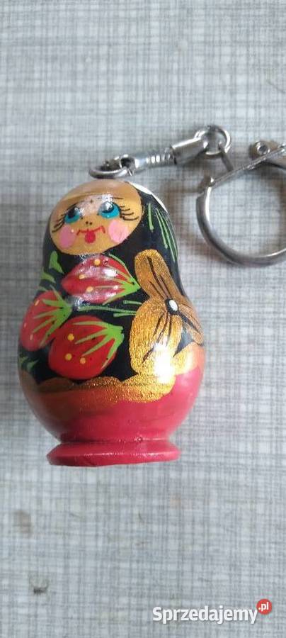 Breloczek z drewna matrioszka Koło