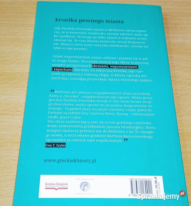Kronika pewnego miasta Pandelis Prevelakis 2013 miękka pomorskie Gdańsk