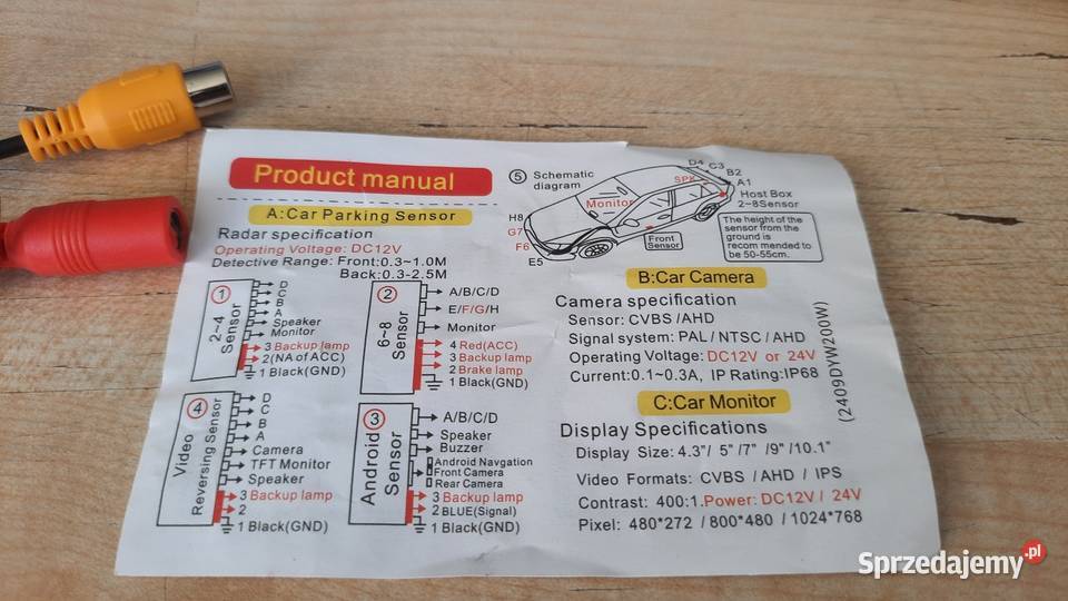 Kamera cofania AHD 4K 1080P Świdnik