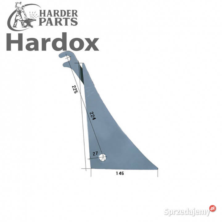 Pierś HARDOX 600500P części do pługa VOGEL NOOT Suwałki