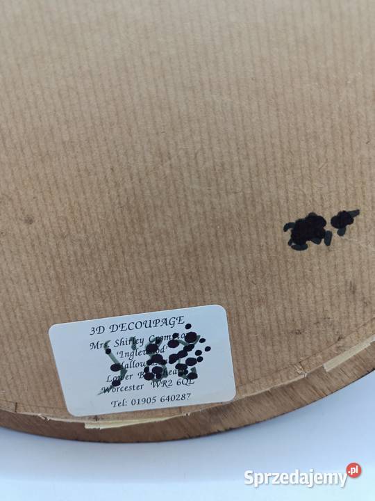 Obraz w ramie szkłem decoupage kwiaty okrągła Zamość