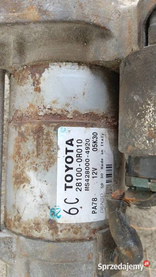 Rozrusznik Valeo D6RA293 Denso Toyota 6C 05K30 Silniki i osprzęt Ostrołęka
