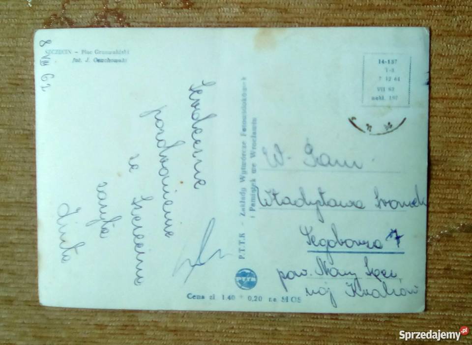 PLAC GRUNWALDZKI W SZCZECINIE FOT OSUCHOWSKI Pocztówki i karty telefoniczne Piszczac