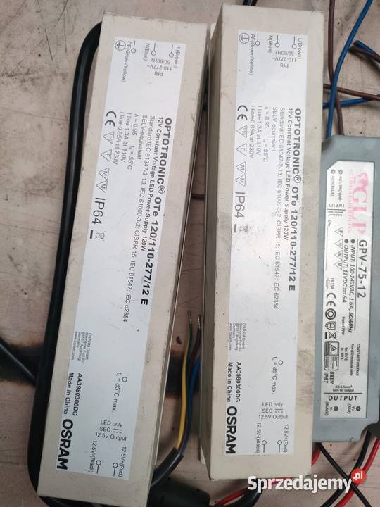 Zasilacze LED i przemysłowe 12V różne modele dolnośląskie Wrocław