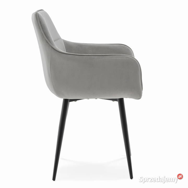 Jasnoszare Krzesło Tapicerowane Quattro Wysyłka Tarchały Małe