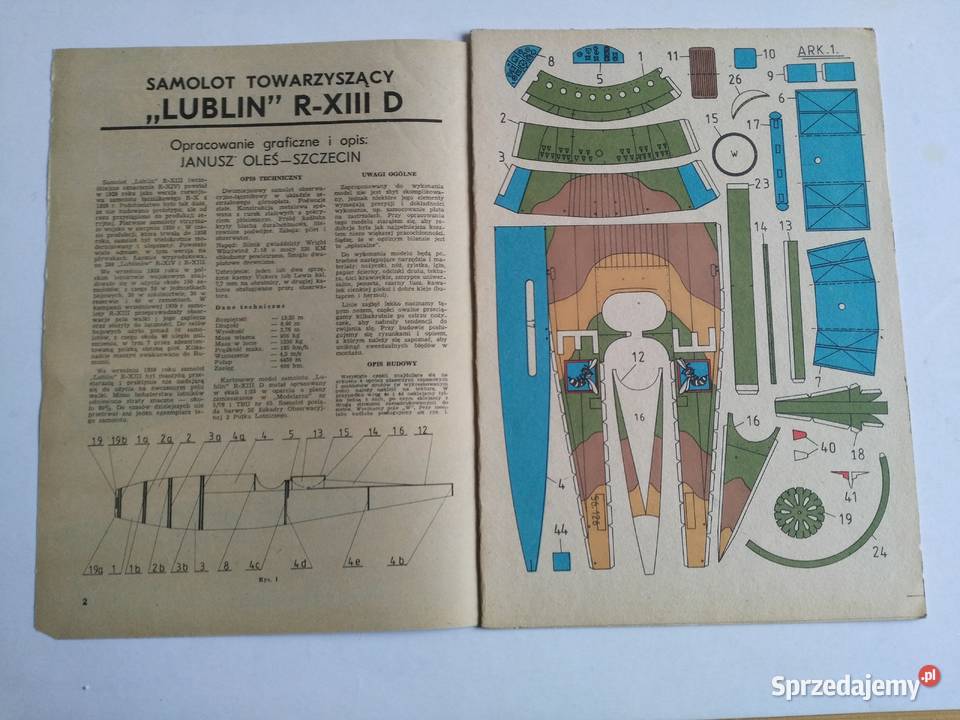 Mały Modelarz 31989 Samolot towarzyszący Lublin Dąbrowa Górnicza
