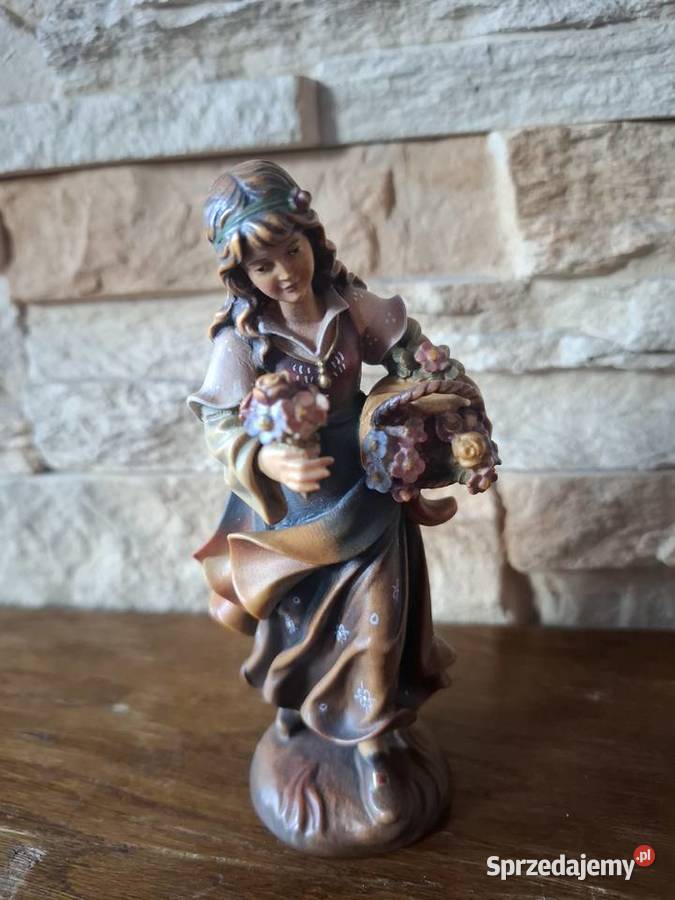 Rzeźby z drewna piękne malowane małopolskie Lubień