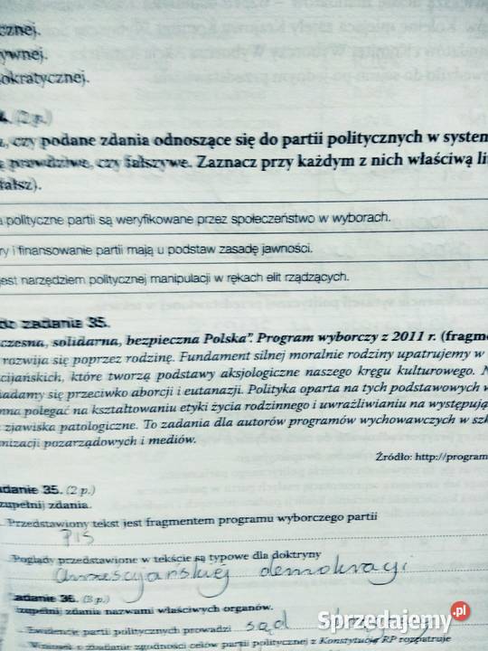 Maturalne karty wos wiedza o społeczeństwie Warszawa sprzedam