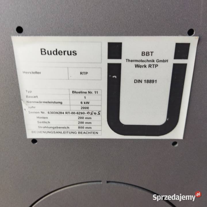 Kominek Buderus 6kw świętokrzyskie