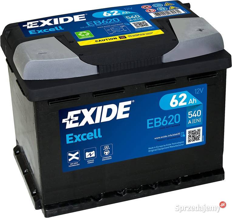 NOWY Akumulator Exide Excell 62Ah 540A EN PRAWY Łomża sprzedam