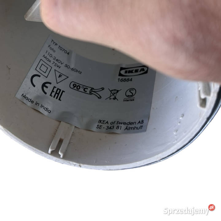 IKEA FOTO proj L Centervall lampa wisząca Warszawa