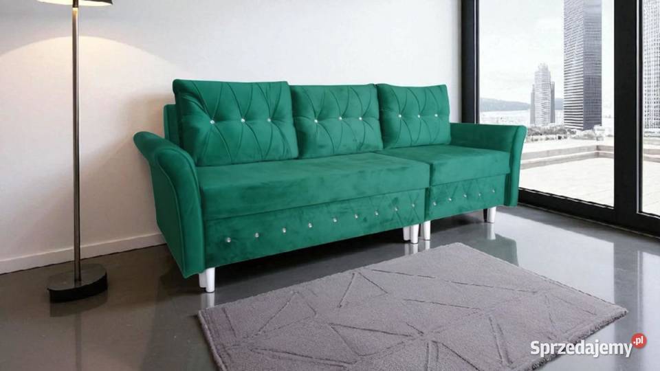 Narożnik rozkładana 2w1 Sofa Glamour pojemnik Wrocław