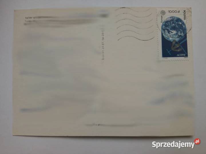 Pocztówka Tatry Wysokie 1992r Znaczek Pocztówki i karty telefoniczne śląskie Dąbrowa Górnicza