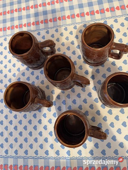 Kufle do piwa z czasów PRL lata 70 te 6 sztuk Częstochowa