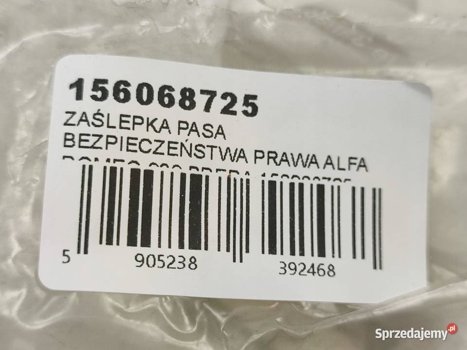 ZAŚLEPKA PASA BEZP LEWA ALFA ROMEO BRERA COUPE sprzedam