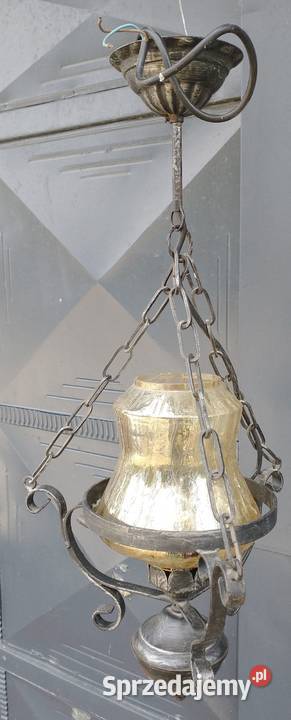 Lampa kuta rzemieślnicza z czasów PRLu Lampy wiszące Krotoszyn sprzedam