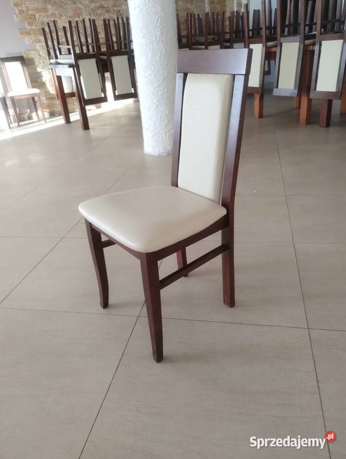 Krzesła drewniane z obiciem tapicerskim 95cm Zamość