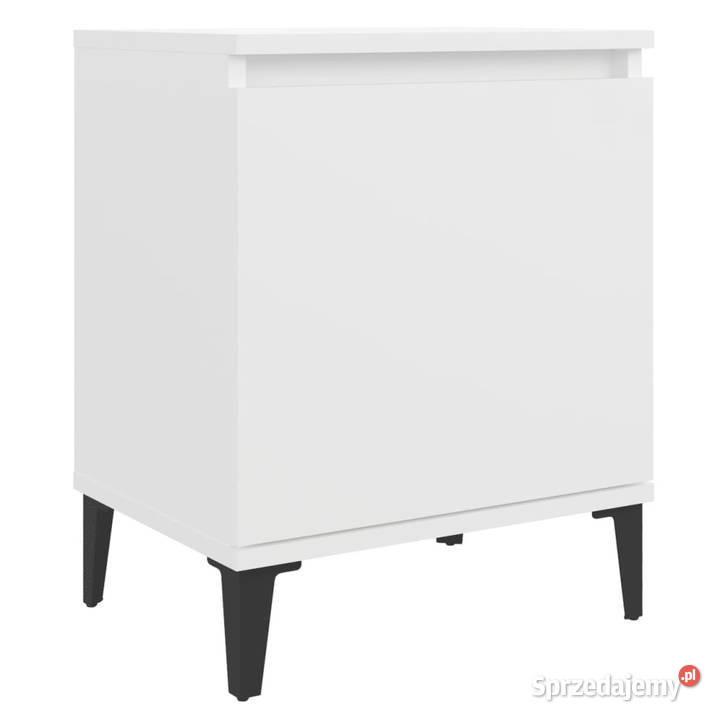 Szafka nocna z metalowymi nóżkami biała 40x30x50 Nocne Warszawa