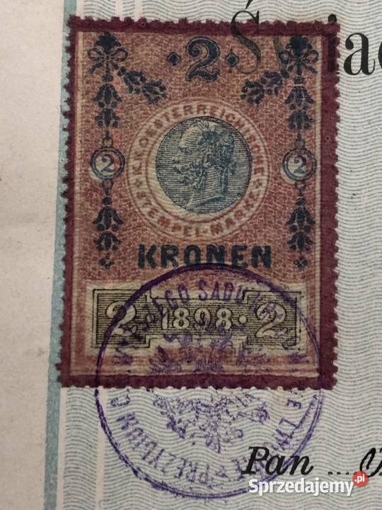 Świadectwo z egzaminu sędziowskiego Lwów 1905 Łowicz