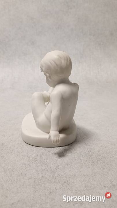 Porcelanowa Figurka chłopca Chłopczyk biskwitowa Jawor