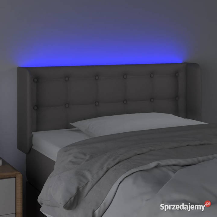 Zagłówek do łóżka z LED szary 83x16x7888 Warszawa sprzedam
