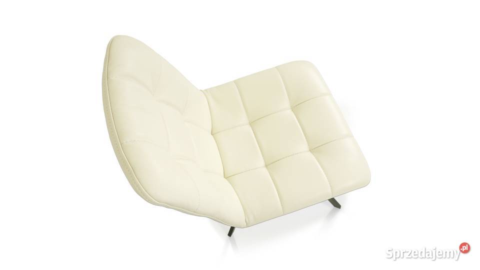 Krzesło Axel pikowane w kremowej skórze Toruń