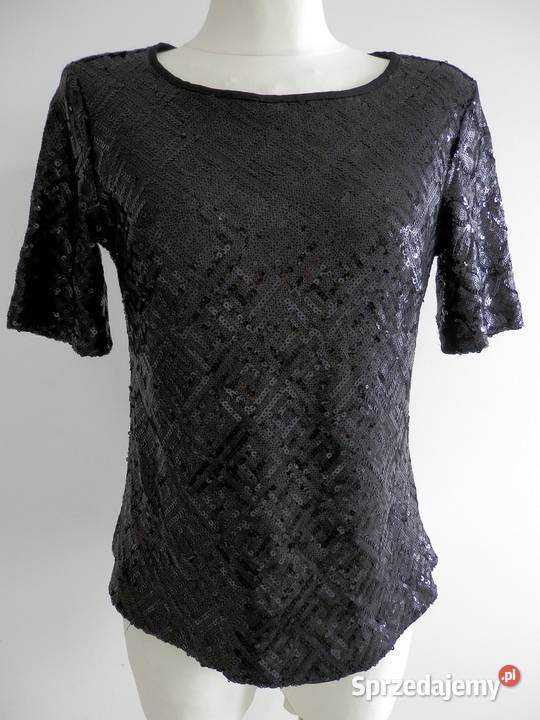 Bluzka Cekinowa Czarna Wieczorowa Balowa czarny podlaskie