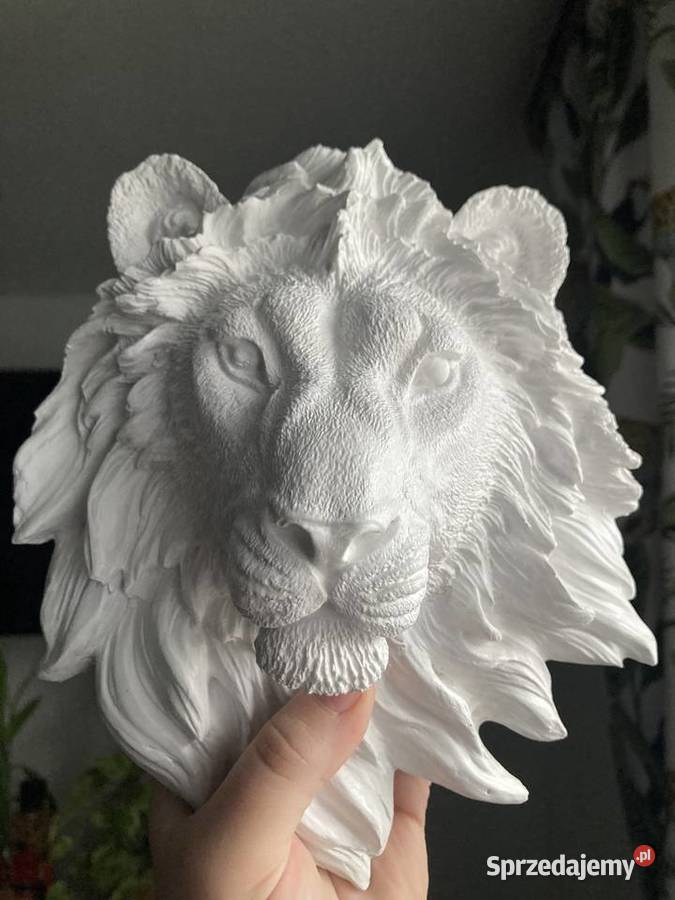 Figurka dekoracja głowa lwa z gipsu na ścianę opolskie Kędzierzyn-Koźle