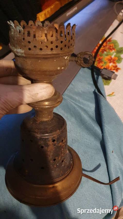 Stara lampa elektryczna miedziowa świecznik mazowieckie Warszawa sprzedam