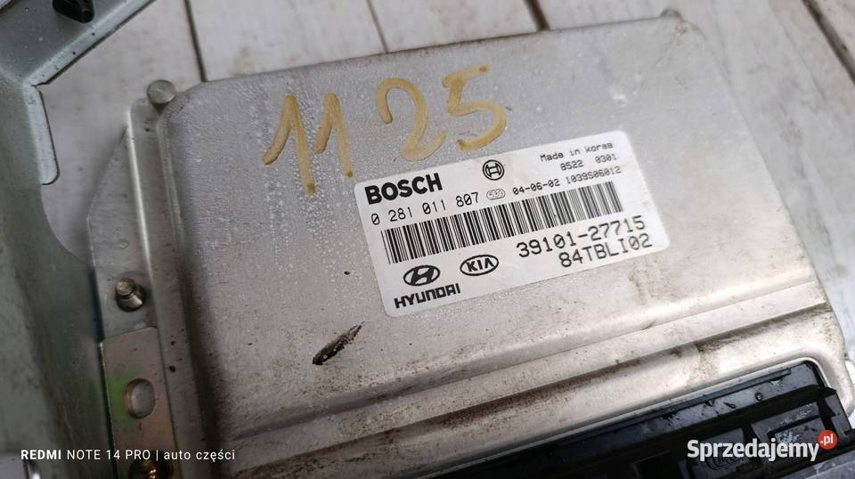 STEROWNIK SILNIKA HYUNDAI GETZ 0281011807 osobowe Gliwice