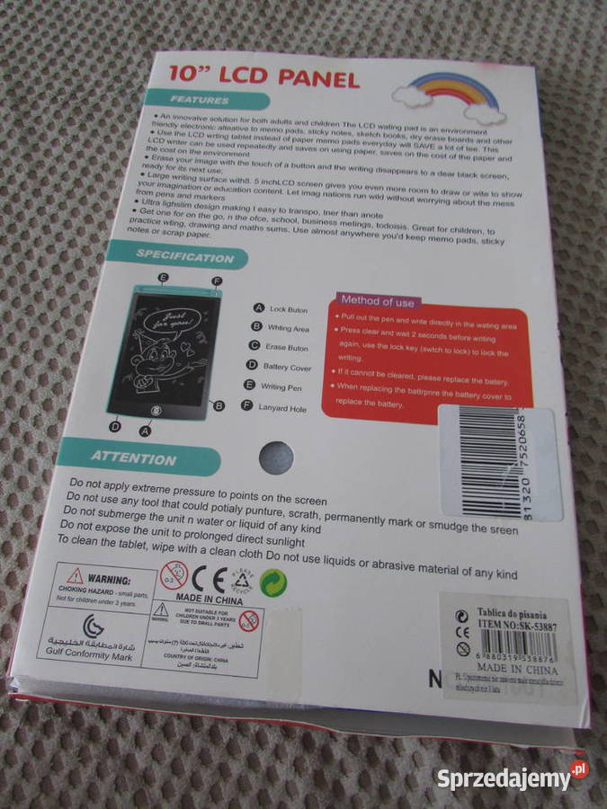 Tablet graficzny do rysowania tablica lcd tablet 6 lat+ Edukacyjne Kraków