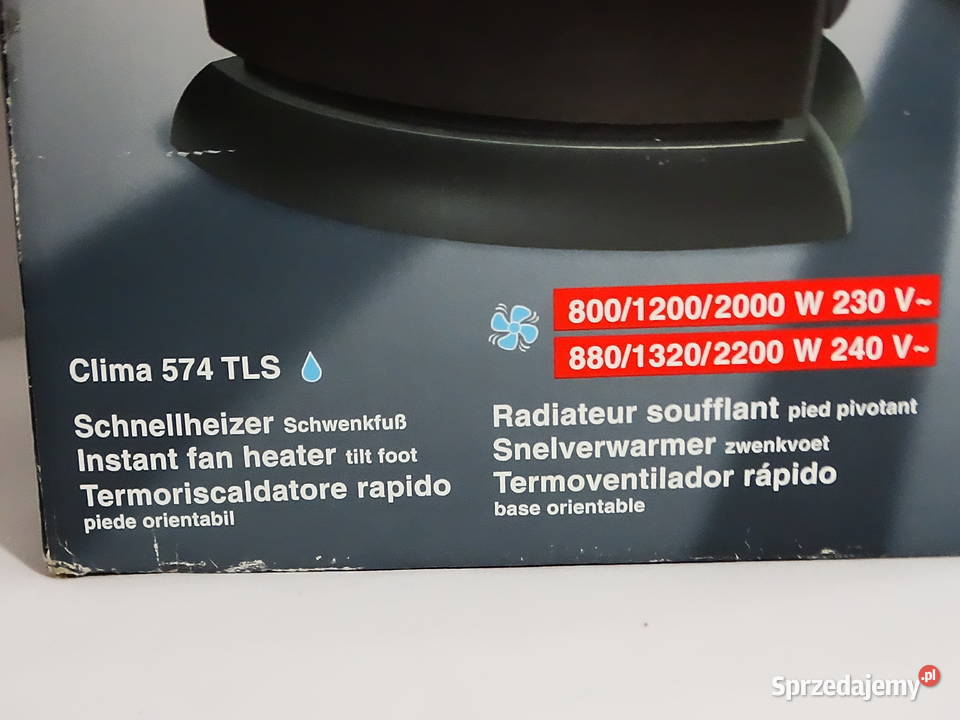 Termowentylator ewt Clima 574 TLS 2000 W Made in Biłgoraj