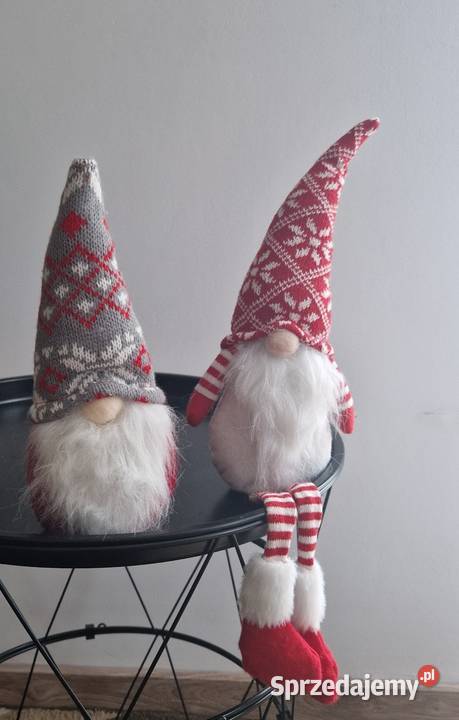 Krasnal skrzat gnom ozdoba święta Boże czerwony