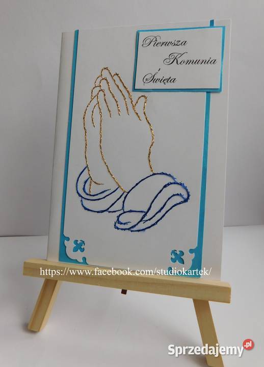 Zaproszenia I Komunia Św I Chrzest handmade Białystok