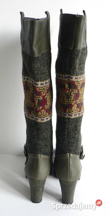 HUELLA oryginalne kozakiskóra wełna37 Kozaki Łódź