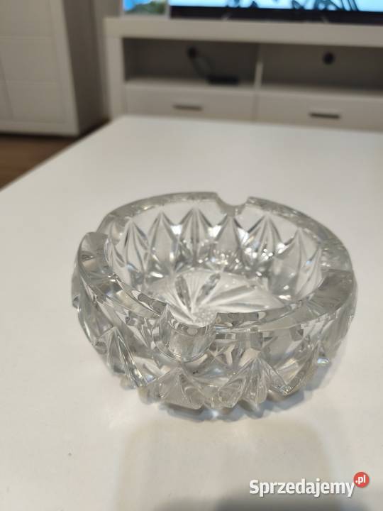 Kryształowa popielniczka PRL Tłuszcz
