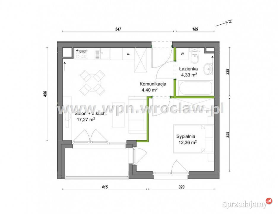 Mieszkanie Wrocław 3836m2 2 pokoje Sprzedaż dolnośląskie sprzedam