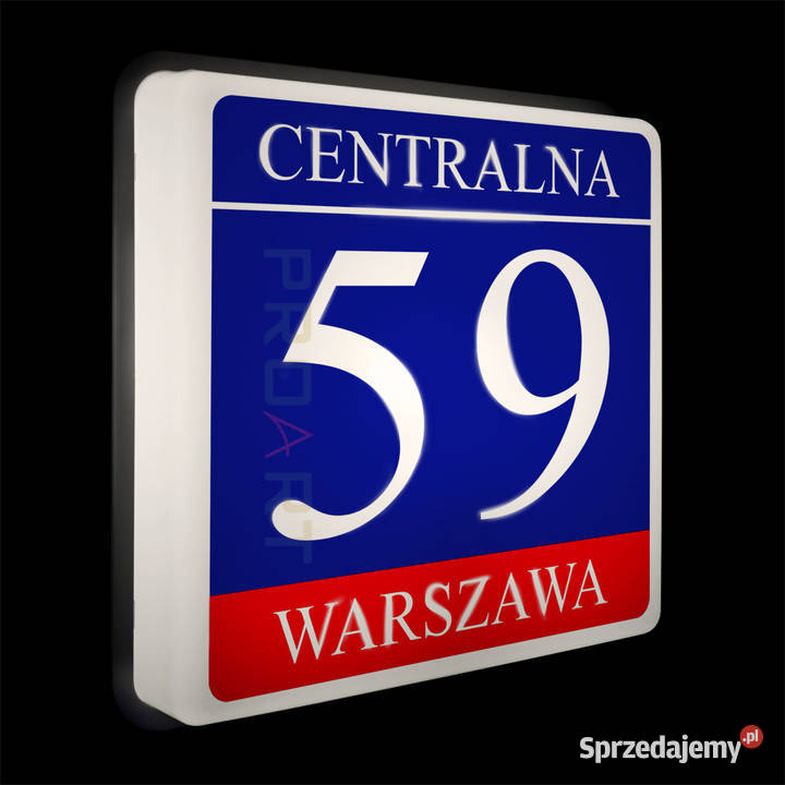 LED PODŚWIETLANY NUMER NA DOM TABLICZKA ADRESOWA sprzedam