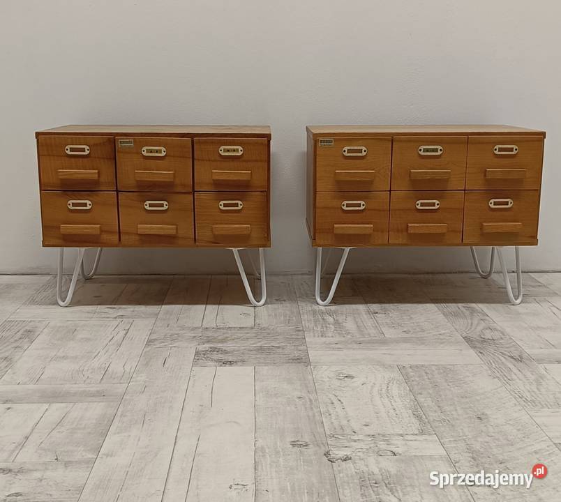 szafki nocne nakastliki drewniane vintage design Radomsko